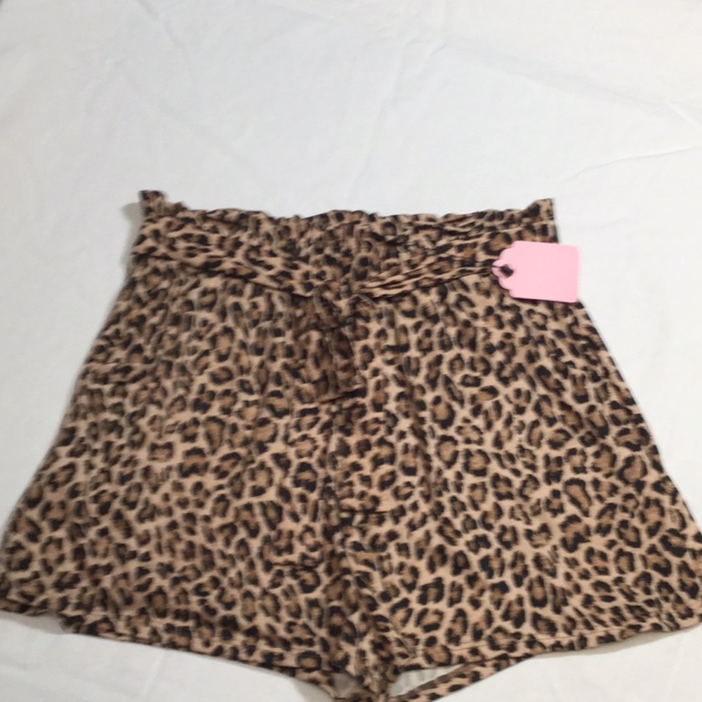 Leopard Tie Shorts